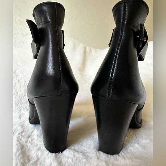Madewell Lonny Stacked Heel Leather Ankle Boot Black Size 8 - Picture 4 of 9